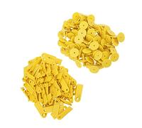 Irfora 100pcs Durable Animal Blank Ear for Livestock TPU Ear for Farm Animals, Bright Color Not Easy to Fade Breeding Population, Quarantine Management, 100 X (No Word Yellow (Price of 100))