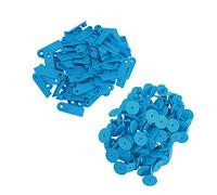 Irfora 100pcs Durable Animal Blank Ear for Livestock TPU Ear for Farm Animals, Bright Color Not Easy to Fade Breeding Population, Quarantine Management, 100 X (No Word Blue (100 Pieces))
