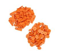 Irfora 100pcs Durable Animal Blank Ear for Livestock TPU Ear for Farm Animals, Bright Color Not Easy to Fade Breeding Population, Quarantine Management, 100 X (Wordless Orange (Price of 100))