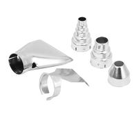 Irfora 5pcs Stainless Steel Heat Gun Nozzles with Handle for Hot Air Gun, Heat Resistant and Sturdy Accessories, Enhance Functionality, Interchangeable Nozzle Heads for Different Uses