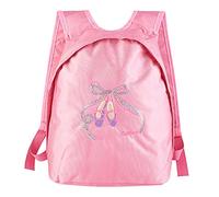 Irfora Ballet Bag with Adjustable Straps, Large Capacity (Pink Sequin | Kids dance backpack, Made of durable oxford cloth, Lightweight design, Zipper closure, Suitable for ballet, basketball,