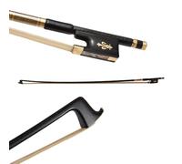 Irfora Carbon Fiber Round Stick Ebony Frog Violin Bow Well Balanced Playing 4 4 Violinists