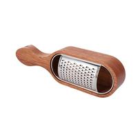 Irfora Cheese Grater with Container, Wood Handle