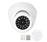 Irfora Dome Simulation Camera with LED Light, Fine Workmanship, Flashing Red Light, Deters Thieves and Outlaws for Security
