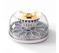 Irfora Egg Incubator Automatic Egg Turning LED Test Lamp Clear Lid Washable 12 Eggs Poultry Hatcher Turner Tools for Birds Quail Chicken Farm (UK Plug)