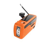 Irfora Emergency Radio Hand Crank Solar Radio 1200 mAh Rechargeable Portable Power Bank LED Torch AM/FM / SW1 / SW2 World Band Receiver Battery Operated with Torch Solar Mobile Phone Charger