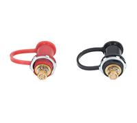 Irfora High Strength Battery Terminal Post Kit With Black and Red Cap, PC and Brass Material for 250A Rated Current, UL94 V-0 Fire Rating, Easy Access for Fast Charging With Car RV