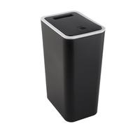Irfora Large Capacity Garbage Can with Sealed Lid for Home (Black) | Durable plastic, Odor-free design, Convenient push feature, Good for office, Living space