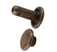 Irfora Metal Double Cap Rivet Pack, 100 Pieces (Antique Brass) | Durable construction, Smooth finish, Great for various projects, Perfect for clothing