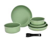 Irfora Nonstick Cookware Set,Nonstick Cookware Set Detachable Handle Baby Pot Milk Pot Home Frying Pan 6Pcs