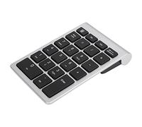 Irfora Numeric Keyboard, Wireless Numeric Keypad, 22-Key USB Plug and Play, 80 Hours of Use Time, Ergonomic Design, Scissor Foot Key Cap Structure, with 2.4G Wireless, Black Iron Gray, (Silver Black)