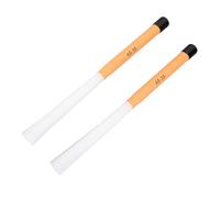 Irfora Nylon Telescopic Drum Brushes for Drum Kit with Slick Handle, ABS, Nylon, Suitable for Musicians on the Go, Fun Way to Blend Intricate Patterns Into Drum Rhythms (White Orange)