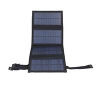 Irfora Portable Solar Charger, 20W USB Foldable Design (Black) | Durable Oxford cloth, intelligent compatibility for multiple devices, outdoor use