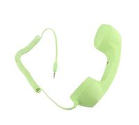 Irfora Retro Phone Handset, Radiation Proof Cell Phone Audio Jack Handset with 3.5mm+USB C Interface, Built-in HD Speaker and Microphone, Reduce Radiation Answer Calls Reject Hang Up, (Green)