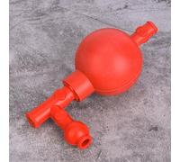 Irfora Rubber Suction Ball for Pipette Filler, Safe Quantitative Ball with 3 Openings, Red Suction Bulb for Drawing Liquid