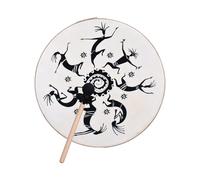 Irfora Shaman Hand Drum, Cowhide Drumhead Frame Drum, Vibrant Sound Drums for Music Accompaniment, Chanting, Dance Performances (16in)