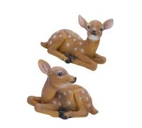 Irfora Sika Deer Statue Sculpture Ornaments, Outdoor Garden Decoration, Cute Animal Model Art Craft, Sturdy and Resin Material, Bright Color, 100%