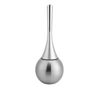 Irfora Toilet Brush, Stainless Steel Base, ABS Plastic Handle, Smooth Design (Silver Base)
