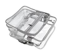 Irfora Versatile Clear Shoulder Bag, Spacious and Durable for Travel | Premium PVC, multiple pockets, ideal for gym and concerts, adjustable mesh strap