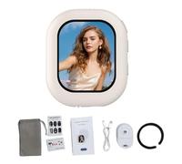 Irfora Vlog Magnetic Selfie Monitor for Rear Camera Live Streaming, 2.01 Inch External Mirror Screen for Phone, Remote Control, Portable Viewer Solo Creators (White)