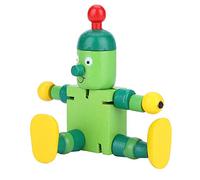 Irfora Wooden Robot Toy for Kids (Green) | Non- material, flexible design, learning through play, bright colors, imaginative gift