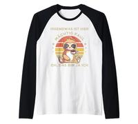 Irgendwas Ist Hier Faul - Sloth Saying Office Employee Raglan Baseball Tee