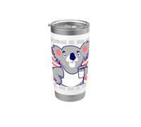 Irgendwas ist Hier Lazy Funny Koala Office Colleagues Stainless Steel Insulated Tumbler