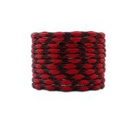 IRGVJIFR Hiking Shoelaces 4 pair Heavy Duty Shoelaces Round Boot Laces For Boots Work & Hiking Shoes Double Spherical Cross Woven For going out(Black Red,160cm)
