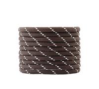 IRGVJIFR Hiking Shoelaces 4Pair Retro Color Block Round Dot Spiral Pattern Sneaker Shoelaces For Training Shoes Shoe Laces For going out(Brown,100cm)