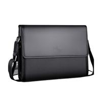 IRGVJIFR Messenger Bag Shoulder bag Business briefcase Men Messenger Bags vintage Leather Crossbody Bag Casual Man Handbags(Black)