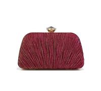 IRGVJIFR Shell Bag Shell Design Women Clutch Bags Gathered Sequins Evening Diamonds Metal Chain Handbags Banquet Dinner Ball Handbag(YM7656ROSE)