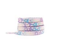 IRGVJIFR Shoelace Flat Shoelaces For Sneakers Color Leopard Print Tie-dye Gradient Shoelace Rope Men Women For Canvas Shoe Laces For going out(Purple Blue,140cm)
