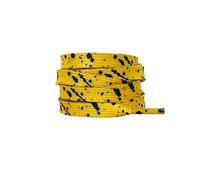 IRGVJIFR Shoelace Shoelaces For Sneaker Flat Gilding Printing Ink Splatter Shoelace Colorful Splash Hand-painted Basketball Shoe Laces For going out(Yellow black,120cm)