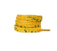 IRGVJIFR Shoelace Shoelaces For Sneaker Flat Gilding Printing Ink Splatter Shoelace Colorful Splash Hand-painted Basketball Shoe Laces For going out(Yellow green,120cm)