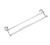 IRGVJIFR Towel Rail Towel Holder Chrome Bathroom,Wall Mounted Double Towel Bar, Towel Rack,Solid Brass Towel Rail(60cm)