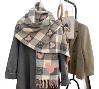 IRGVJIFR Winter Scarf Women's Scarf Cute Cartoon Figure Fashion Girls Winter Warm Soft Holiday Gifts(Mickey Mouse C)