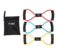 iRibit Fitness Figure 8 Toner Resistance Exercise Tube Band Set of 3