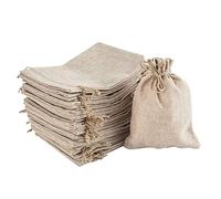 Irich 30 Pack Small Hessian Bags with Drawstring, 13 X 18 CM Biodegradable & Reusable Jute Bag,Fabric Gift Bag Wedding Gift Bags for Wedding Party Jewelry and DIY