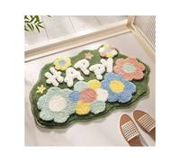 (iridescent, 60X90cm 23.6X35.4in) Fruit watermelon suction bathroom carpet imitation cashmere toilet floor mat household non-slip