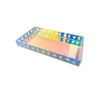 Iridescent Acrylic Bathroom Tray Decorative Tray Holder Jewelry Display Storage Vanity Serving Tray for Bathroom Bedroom Dressing Room Decor