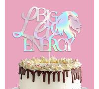 Iridescent Big Leo Energy Cake Topper, Leo Birthday Cake Decor, July/August Birthday Party Decorations, 12 Constellation Leo Birthday Decorations, Astrology Party Supplies