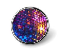 Iridescent Disco Ball Round Enamel Lapel Pin Backpack Brooches Badge Jewelry Aesthetic Jackets Hats Decor Art