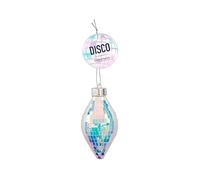 Iridescent Disco Ball Teardrop Bauble Christmas Hanging Decoration 13cm