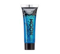 Iridescent Fine Face & Body Glitter Gel by Moon Glitter - Blue - Cosmetic Festival Glitter Face Paint for Face, Body, Hair, Nails - 12ml