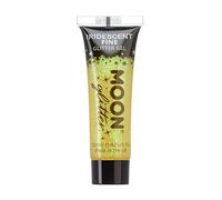 Iridescent Fine Face & Body Glitter Gel by Moon Glitter - Yellow - Cosmetic Festival Glitter Face Paint for Face, Body, Hair, Nails - 12ml