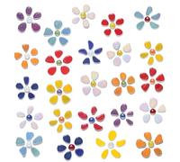 Iridescent Flower Ceramic Mosaic Tiles for Crafts - 1.1 LB DIY Mosaic Art Supplies, Flower Pattern Tiles for Mosaic Projects, Garden Decoration & Home Decor