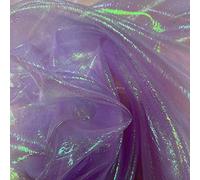Iridescent Rainbow Crinkle Organza Fabric - 11 Colours See Description for Width - Half METRE