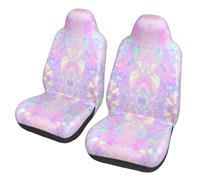 Iridescent Rainbow Opal Dripping Glitter-1 Motors Front Seat Protective Breathable Seat Covers for Cars, Automotive Comfort & Protection for Most Cars, Van, Trucks, SUV
