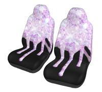 Iridescent Rainbow Opal Dripping Glitter-2 Motors Front Seat Protective Breathable Seat Covers for Cars, Automotive Comfort & Protection for Most Cars, Van, Trucks, SUV