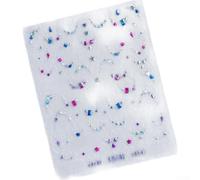 Iridescent Rhinestone Nail Stickers 3D Relief Snowflake Star Pattern Self Nail Art Decals for Gel Builder Polish False Nails 10cm(MO-890)